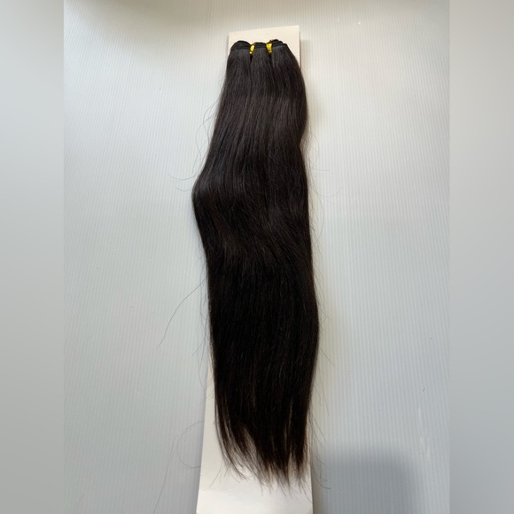 18 Inch Real Human hair Extensions 1B Black Weft Straight |The Sassy col… - Picture 6 of 7